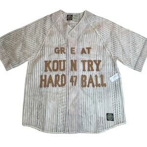 Kapital Kountry Sheer Baseball Jersey Shirt Streetwear One Size RARE Felt
